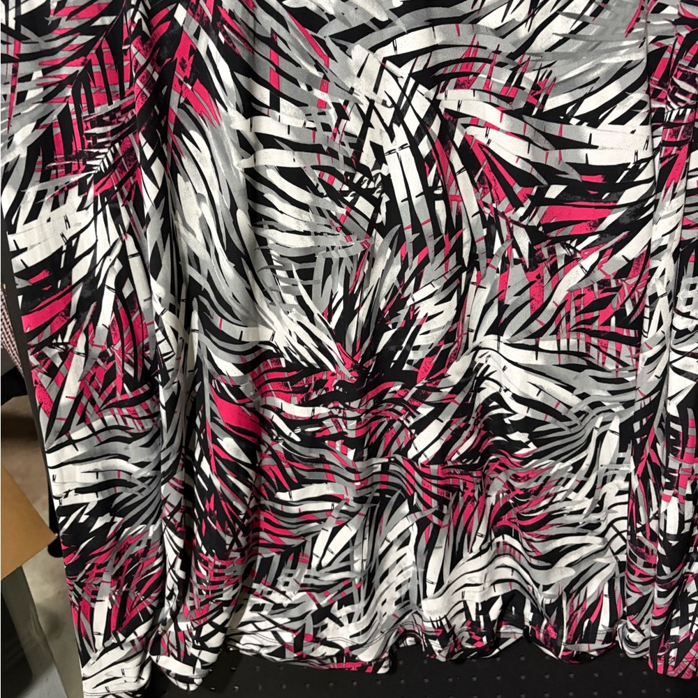 Abstract Black, White, and Pink skirt